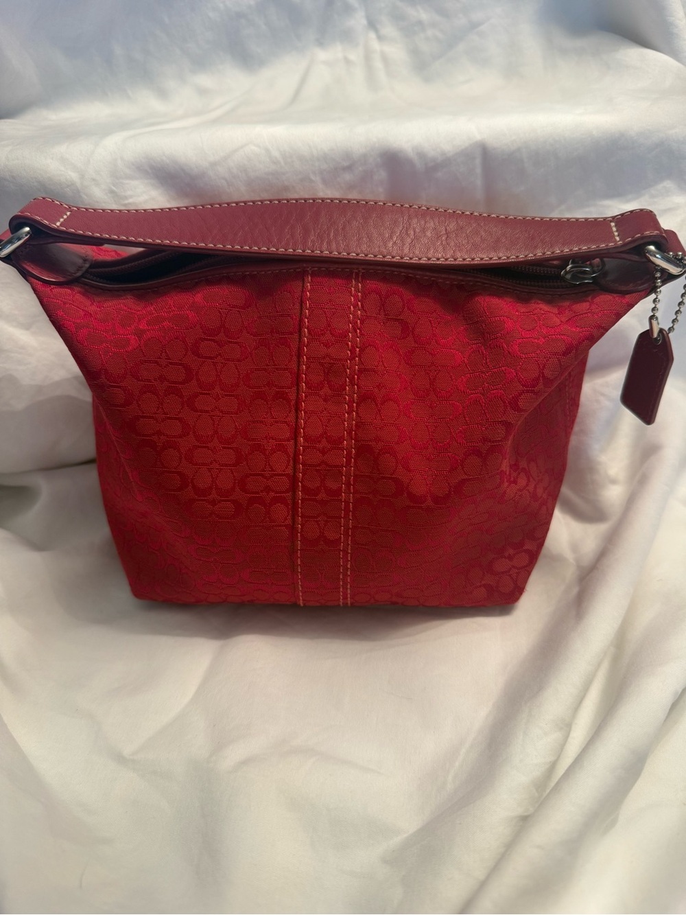 COACH Cherry Red Signature Soho Hobo Bag - Excellent Condition Y2K Vintage